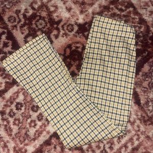 ☆Urban Outfitters Lola Black and Yellow Plaid Kick Flair Pants☆